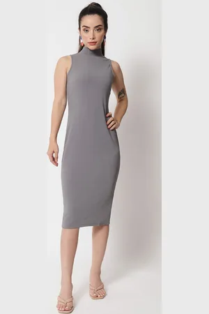Chemistry Mock Neck Bodycon Midi Dress