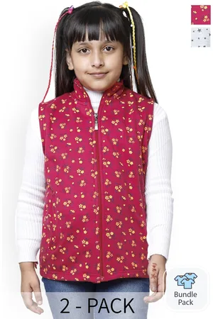 BAESD Girls Pack Of 2 Floral Lightweight Open Front Jacket