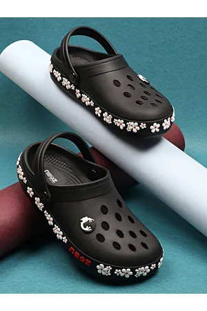 NEOZ Kids Embellished Printed Rubber Clogs