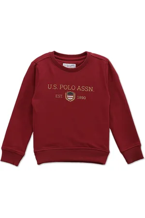 Ralph Lauren Boys Typography Printed Cotton Sweatshirt