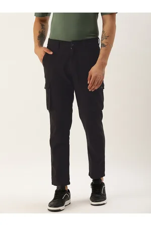 IVOC Men Solid Regular Fit Cargos Trousers