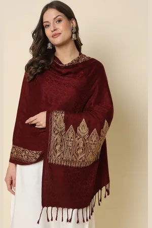 HERE&NOW Ethnic Motifs Embroidered Shawl
