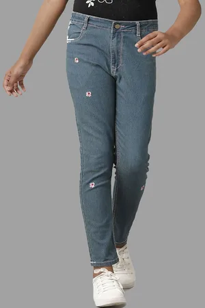 UNDER FOURTEEN ONLY Girls Skinny Fit Clean Look Light Fade Jeans