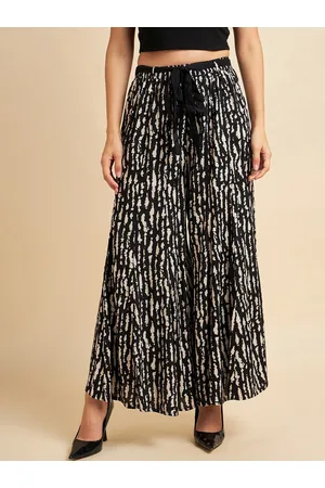Azira Abstract Printed Flared Palazzos
