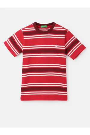 Benetton Boys Striped Cotton T-shirt