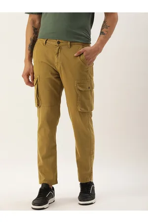 IVOC Men Solid Regular Fit Cargos Trousers