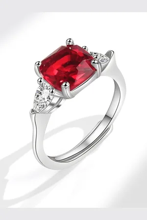 Myki Silver-Plated CZ Studded Finger Ring