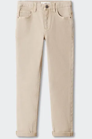 MANGO Boys Mid-Rise Regular-Fit Stretchable Jeans
