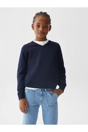 MANGO Boys V-Neck Knitted Pullover