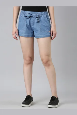 SHOWOFF Women Mid Rise Slim Fit Cotton Shorts