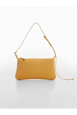 MANGO Women Textured Leather Structured Shoulder Bag
