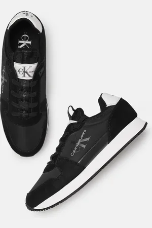 Calvin Klein Men Retro Runner Laceup Refl Brand Logo Printed Sneakers