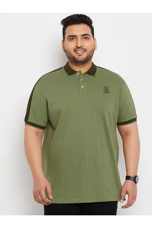 Bigbanana Plus Size Polo Collar Pure Cotton T-Shirt