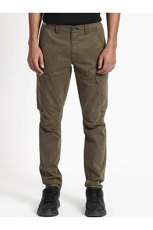 Rare Rabbit Men's Trews-22 Khaki Solid Mid-Rise Regular Fit Trouser
