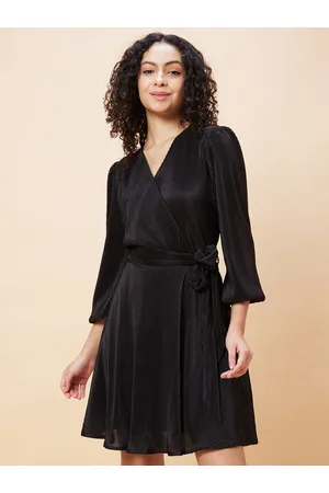 Globus Accordion Pleated Belted A Line Party Dress