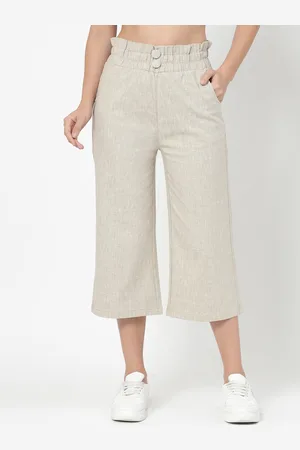 Vivienne Westwood Women Beige Smart Loose Fit High-Rise Culottes Trousers