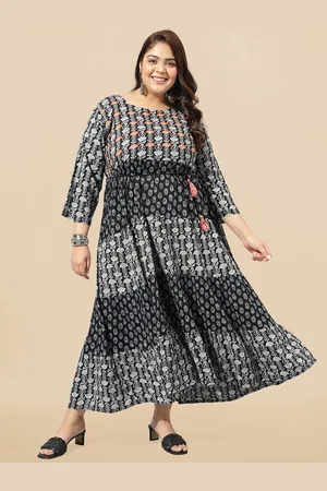 Mirchi Fashion Printed Flared Sleeves Floral Anarkali Kurta