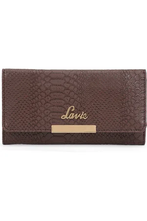 Buy Lavie Women Navy Blue & Red Colourblocked Textured Three Fold Wallet -  Wallets for Women 2247247