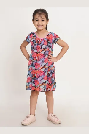 Creative Girls Floral Printed A-Line Dress