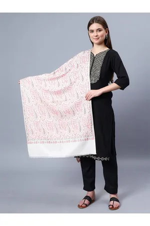 Aditi Wasan Paisley & Floral Jacquard Pattern Shawl