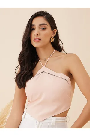 Rare Fashion Halter Neck Crepe Top