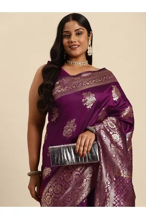 Sztori Floral Zari Art Silk Banarasi Saree