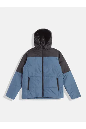HERE&NOW Boys Colourblocked Hooded Puffer Jacket