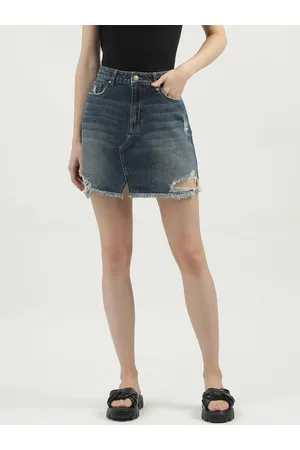 Benetton Straight Mini Pure Cotton Skirt