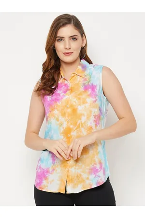 BAESD Classic Tie and Dye Shirt Collar Regular Fit Casual Shirt
