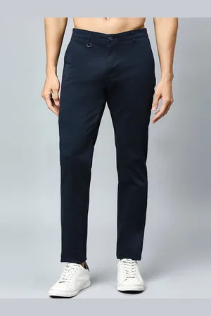 Provogue Men Smart Slim Fit Mid-Rise Chinos Trousers