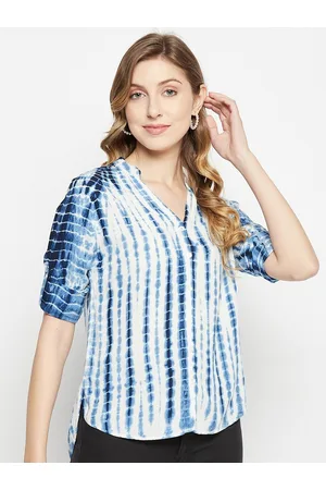 BAESD Classic Tie and Dye Mandarin Collar Regular Fit Casual Shirt