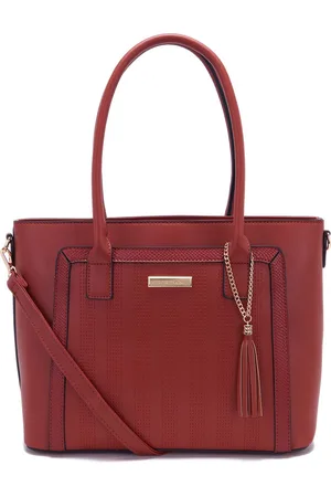Giordano Textured Tasseled Structured Shoulder Bag