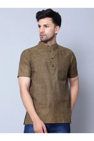 Latest Chikan Garments Striped Woven Design Kurta