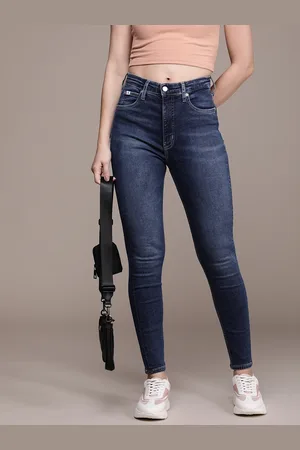 Calvin Klein Women Super Skinny Fit High-Rise Light Fade Stretchable Jeans