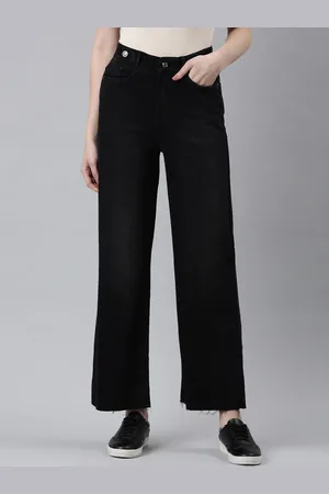 SHOWOFF Women Jean High-Rise Wide Leg Non Stretchable Cotton Jeans