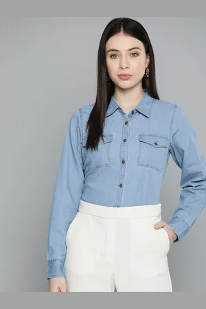 Chemistry Women Original Opaque Denim Casual Shirt