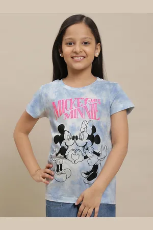 Kidsville Girls Graphic Mickey & Friends Printed Pure Cotton T-Shirt