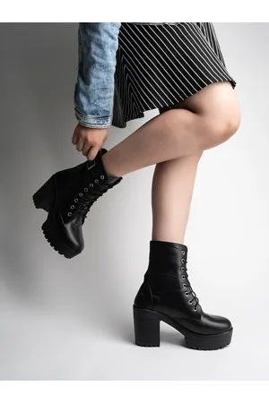 Shoetopia Girls Lace Up Monk Boots