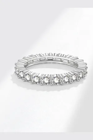 Myki Silver-plated Cubic Zirconia-studded Antique Finger Ring