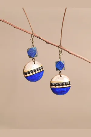 Aakriti Art Creations Brass-Plated Contemporary Drop Earrings