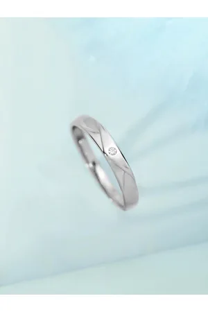 Zavya Men 925 Sterling Silver Rhodium Plated Ring