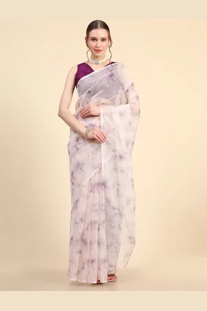 HERE&NOW Tie and Dye Organza Saree
