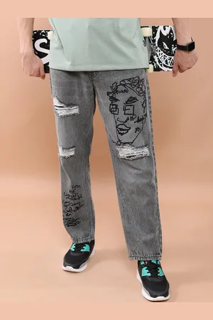 Highlander Men Relaxed Fit Mid-Rise Light Fade Light Shade Mildly Distressed Jeans
