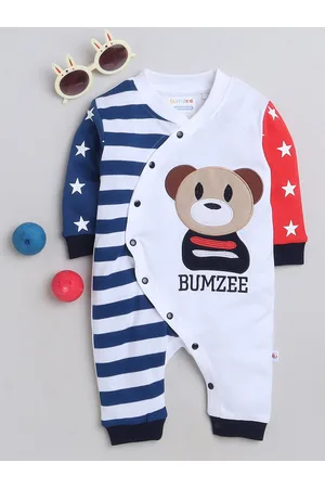 BUMZEE Infant Boys Printed Pure Cotton Romper