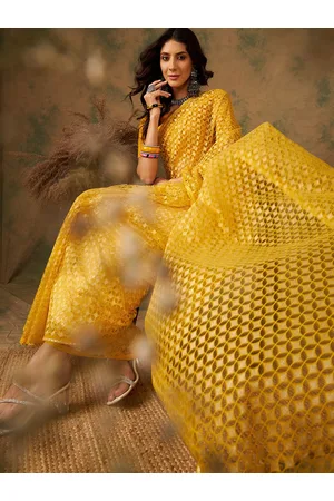 Sangria Geometric Woven Design Net Kanjeevaram Sarees