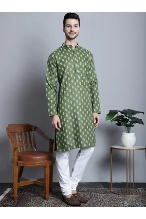 Jompers Ethnic Motif Printed Regular Straight Kurta With Churidar