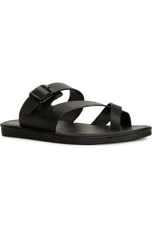 Bata Men Open Toe Comfort Sandals With Buckle Detail