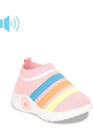 Lil Lollipop Kids Colourblocked Musical Chu Chu Slip-On Sneakers