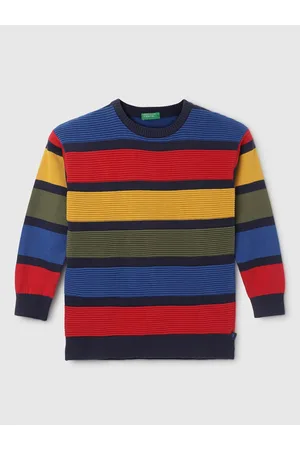 Benetton Boys Striped Cotton Pullover