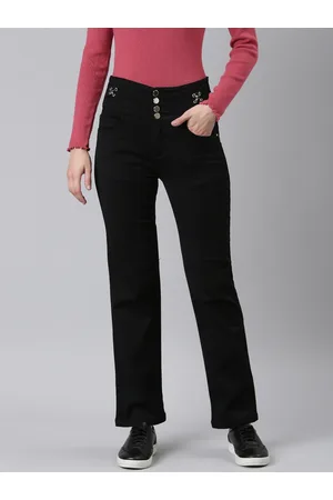 SHOWOFF Women Jean High-Rise Straight Fit Stretchable Jeans